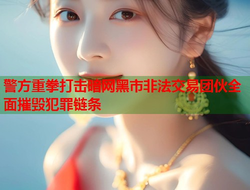 警方重拳打击暗网黑市非法交易团伙全面摧毁犯罪链条