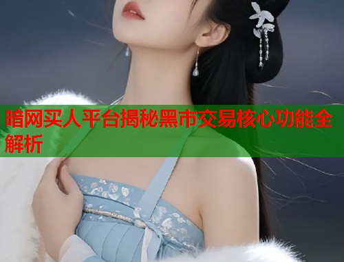 暗网买人平台揭秘黑市交易核心功能全解析