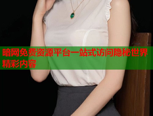 暗网免费资源平台一站式访问隐秘世界精彩内容
