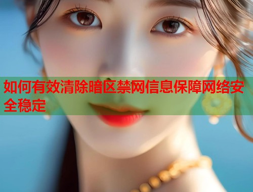 如何有效清除暗区禁网信息保障网络安全稳定