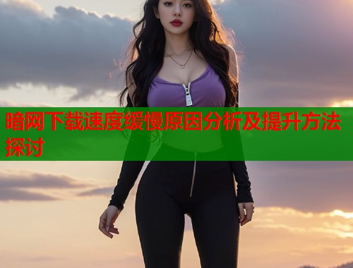 暗网下载速度缓慢原因分析及提升方法探讨