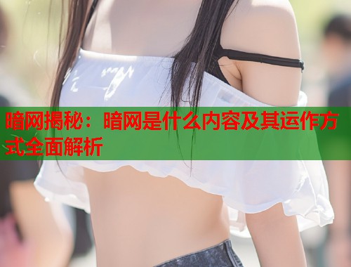 暗网揭秘：暗网是什么内容及其运作方式全面解析  第1张